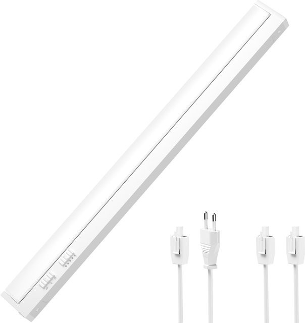 PRINCEWAY LED Küchenunterbauleuchte Weiß, schwenkbar und dimmbar, 5 Farbtemperatur Modi, Länge: 61 cm - Bild 1