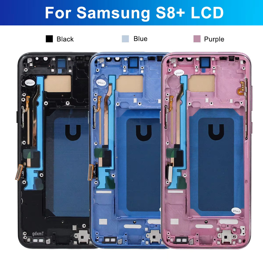 Samsung S8 Plus G955F LCD Ersatz Display mit Rahmen und Touchscreen in Schwarz oder Blau - Bild 4