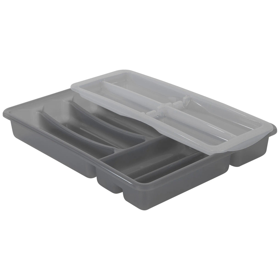 Rotho Besteckkasten Basic Topglide mit 6 Fächern in Anthrazit - Bild 2