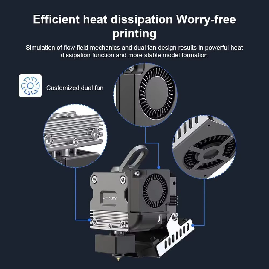 Creality Sprite Extruder Pro Kit 300 °C Hochtemperatur-Direktantrieb mit 3:5:1 Übersetzungsverhältnis für Ender-3-Serie FDM-Drucker in Schwarz - Bild 2