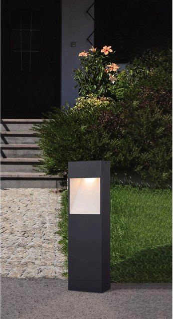 Eglo LED Außen-Sockelleuchte Manfria in Anthrazit-Weiß, 10 W, warmweißes Licht - Bild 1