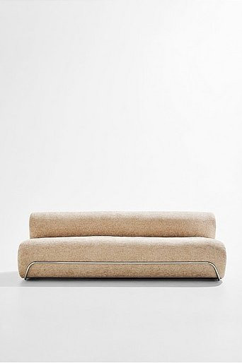 Archie 3-Sitzer Sofa in Beige mit Stoffbezug und Kaltformschaum, B/T/H: 228 x 92 x 73 cm - Bild 1