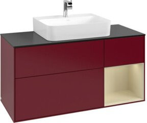 V&B Waschtischunterschrank Finion in Grau lackiert, Breite: 120 cm, Höhe: 60,3 cm, Tiefe: 50,1 cm - Bild 1