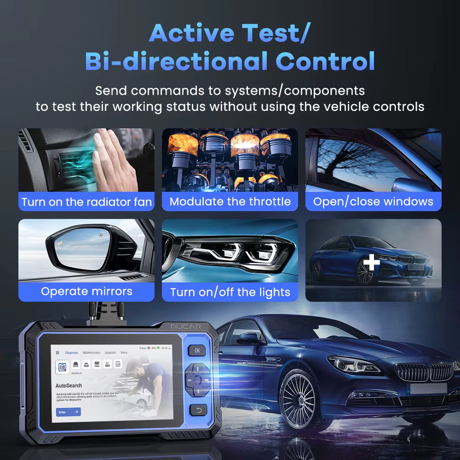MUCAR 682 Auto OBD2 Scanner in Schwarz mit vollständiger Systemdiagnose, Fehlercodeauslese, bidirektionaler Steuerung und 20 Reset-Funktionen inklusive CANFD-Unterstützung - Bild 4