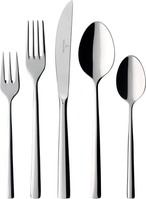 Villeroy & Boch Piemont Besteckset aus Edelstahl in Silber, 30-teilig - Bild 1