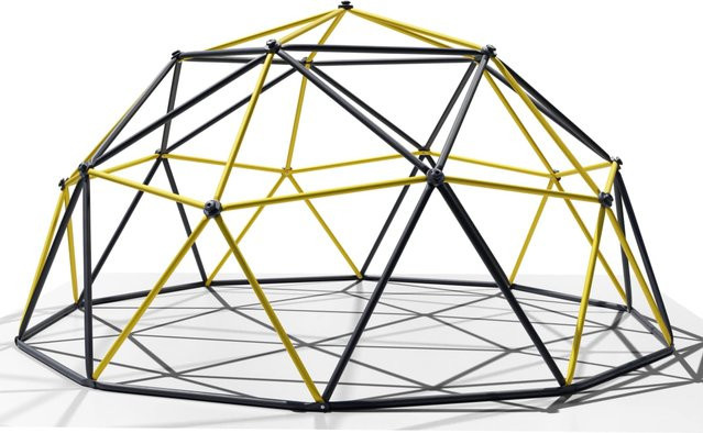 VESKA Kletterkuppel Geodome Klettergerüst anthrazit/gelb - Bild 1