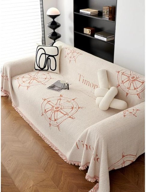 Super Six Sofa-Schutzbezug im nordischen Stil, rutschfester Universalbezug aus Polyester, B/B: 180 x 130 cm - Bild 1