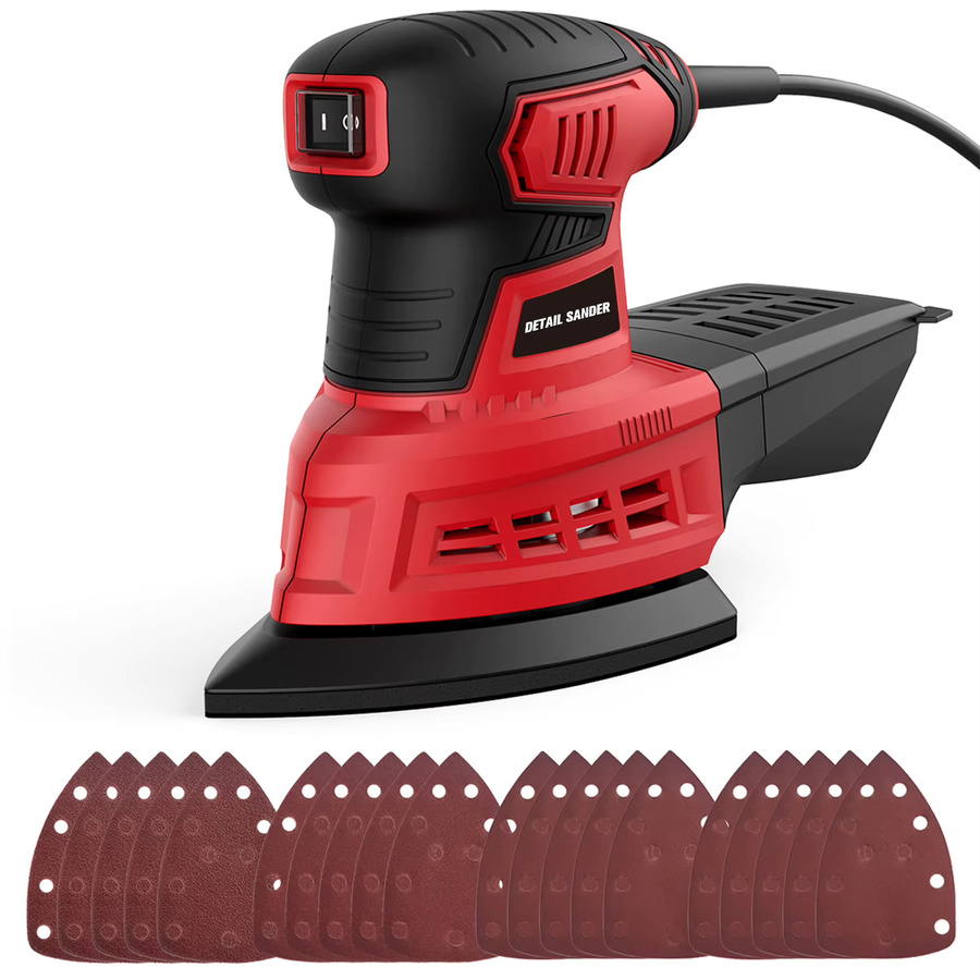 KKMOON Detailschleifer 200 W kabelgebundener Rattschleifer in Rot - Bild 6