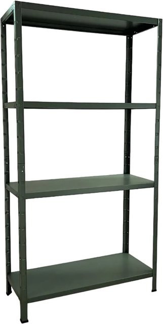 Schulte Steck-Grundregal in Graugrün mit verstellbaren Regalböden, B/T/H: 180 x 40 x 100 cm - Bild 1