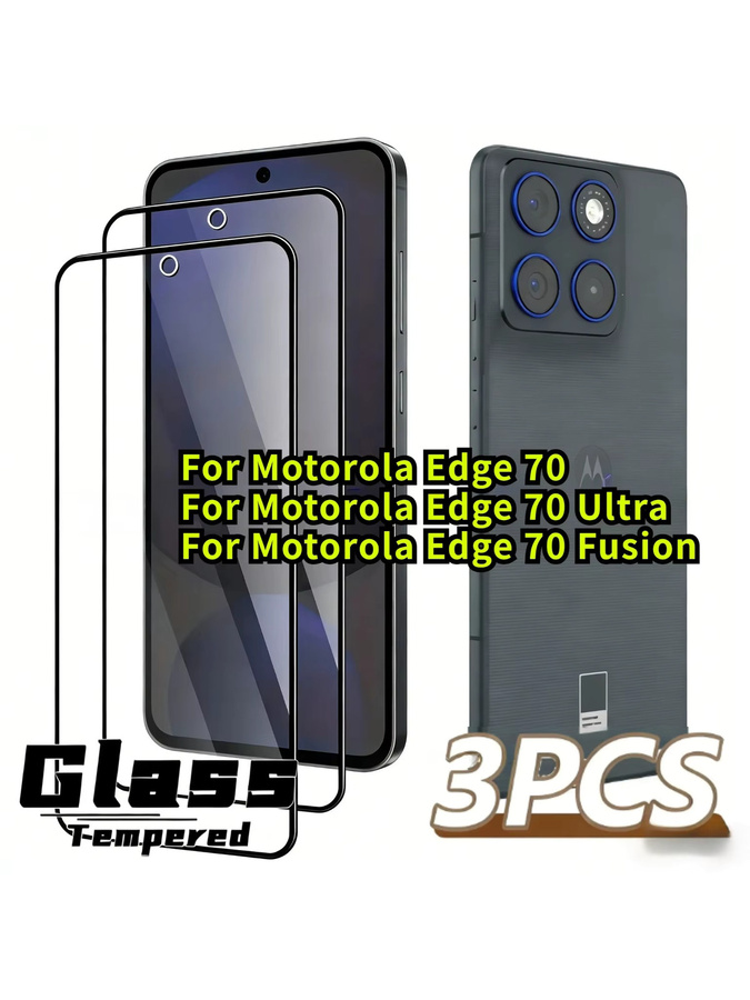 3 Stück Displayschutzfolie aus gehärtetem Glas für Motorola Edge 70 und Edge 70 Ultra, 9H Härtegrad, transparent - Bild 3