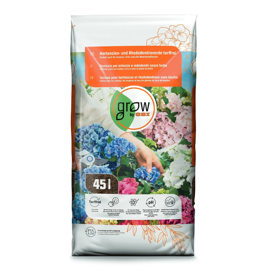 GROW by OBI Hortensien- und Rhododendronerde torffrei Spezialerde für Moorbeetpflanzen - Bild 2