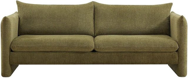 Vente-unique Sofa Gorazi in Grün mit Chenille-Bezug und Armlehnen, Breite: 210 cm - Bild 1