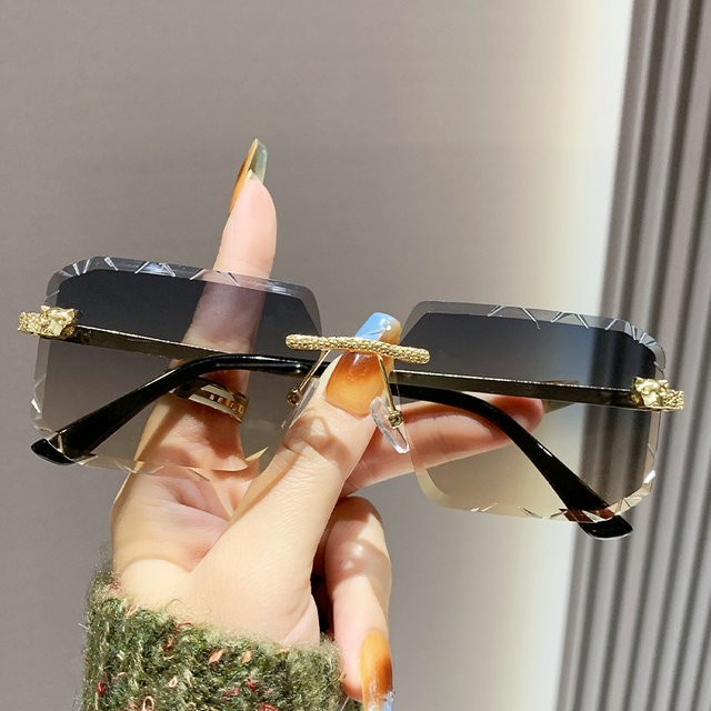 Gepard Sonnenbrille, randlos, quadratisch, Metall, Unisex - Bild 1