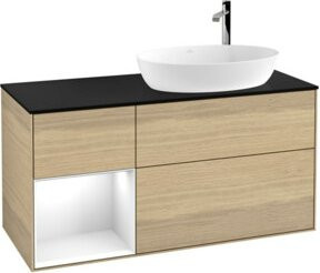 V&B Waschtischunterschrank Finion in Weiß und Eiche, Breite: 120 cm, Tiefe: 50,1 cm, Höhe: 50,1 cm - Bild 1