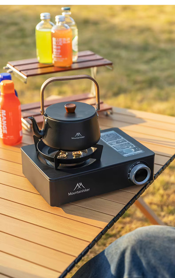 MOUNTAINHIKER Camping-Gaskocher mit 6800W Feuerkraft, tragbarer Kassettenbrenner in Schwarz für Outdoor, Wandern und Picknick - Bild 5
