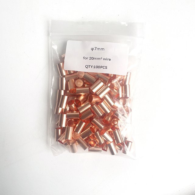 100 Stück DBWLI Kupferrohr-Verbinder in Gold für Drahtverbindungen mit Durchmesser 1,5 mm bis 10 mm - Bild 1