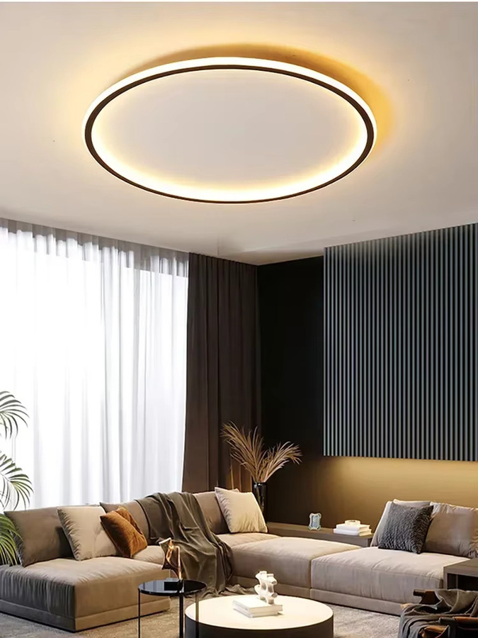 DAMIASMIL LED Deckenleuchte in Weiß, minimalistisches rundes Design mit Fernbedienung für Wohnzimmer, Schlafzimmer, Arbeitszimmer oder Balkon - Bild 3