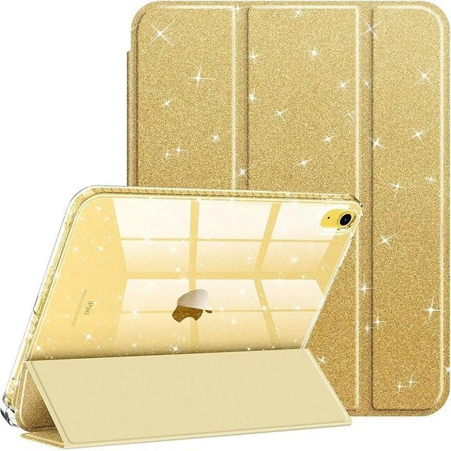Glitzernde iPad Hülle mit Stifthalter in Gelb für iPad Air und iPad Modelle - Bild 1
