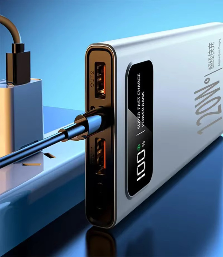 Lenovo Power Bank mit 500000 mAh Kapazität und 120 W Schnellladefunktion in Schwarz mit Digital Display - Bild 5