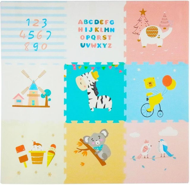 CCLIFE Krabbelmatte für Babys und Kinder, rutschfest und wasserdicht, Mehrfarbig, Höhe: 2 cm - Bild 1
