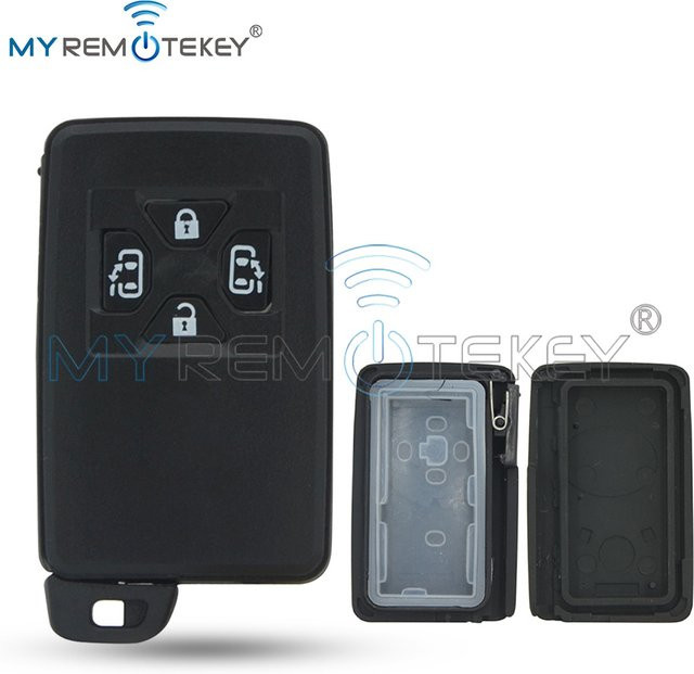REMTEKEY Smart-Schlüsselhülle für Toyota Voxy Noah Yaris Estima Tarago 2011 mit 4 Tasten in Schwarz - Bild 1
