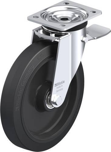 Blickle Lenkrolle L-POEV 250K-3-ST mit Feststeller in Schwarz, Rad-Durchmesser: 25 cm, Tragfähigkeit: 500 kg - Bild 1