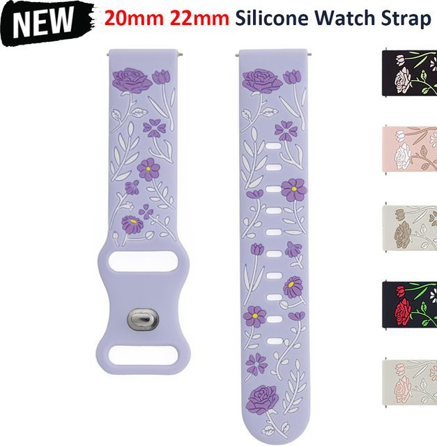 CAOWTAN Uhrenarmband Silikon, Schnitzereien, Unisex - Bild 1