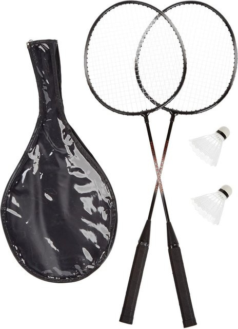 Relaxdays Badmintonset aus Metall inklusive Tragetasche, B/T/H: 66 x 20 x 1 cm - Bild 1