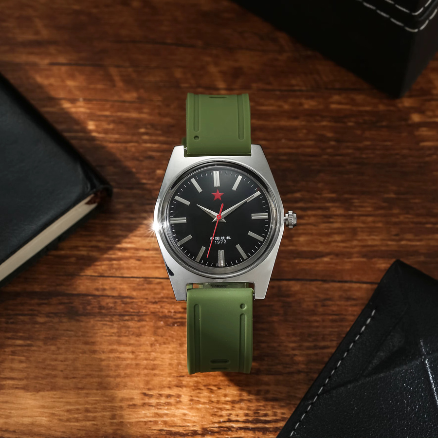 HEIMDALLR Armbanduhr, Handaufzug, Edelstahl, 36 mm, Herren, Schwarz - Bild 2