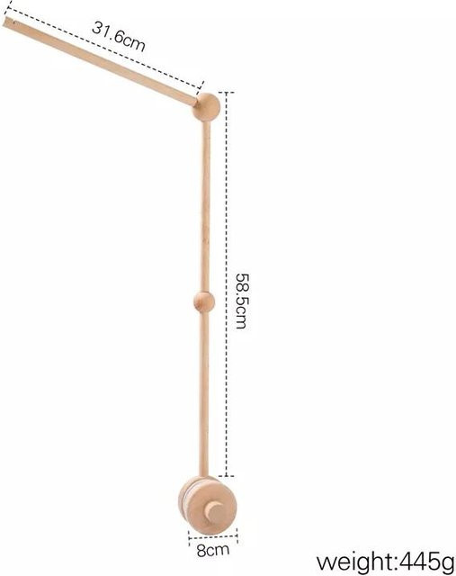 Binchi Outdoor Product Baby Holz Bettglocken Halterung Mobile, 3-teiliges Set, ab 0 Jahre - Bild 1