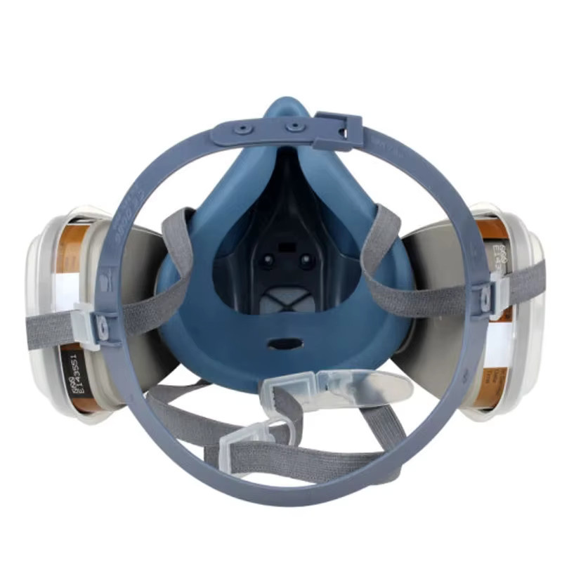 Dolphin Protect Gasmaske Blau Chemische Atemschutzmaske für Industrie mit 6001/2091 Filtern gegen organische Dämpfe - Bild 2