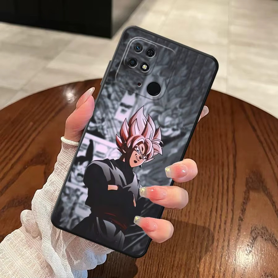 Schwarze weiche Handyhülle mit Dragon Ball Goku und Son Gohan Manga Motiv für Xiaomi Redmi A3, K80 Pro, 14C und weitere Modelle - Bild 3