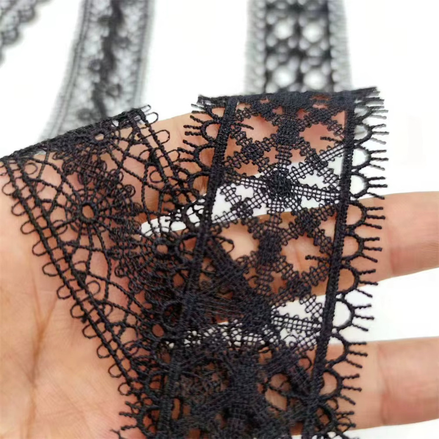 GAFABRIC Handgefertigte hohle Spitzenbänder für DIY Nähen und Kleiderdekoration in Weiß und Schwarz - Bild 6