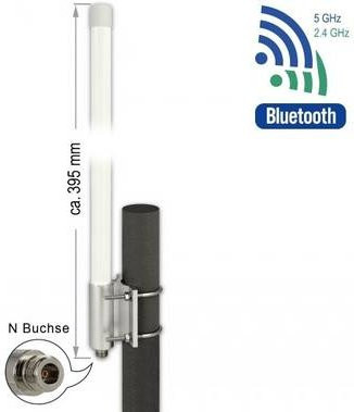 Delock 12632 WLAN Antenne 8 dBi 2.4GHz in Weiß - Bild 1