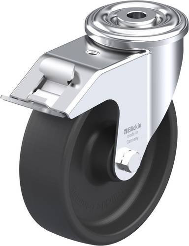 Blickle Lenkrolle LIR-POHI 125G-FI mit Feststeller, Rad-Durchmesser: 12,5 cm, Tragfähigkeit: 150 kg, Farbe: Grau/Silber - Bild 1