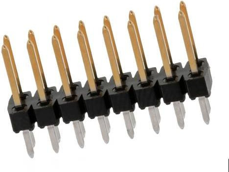 Molex Stiftleiste Standard 2 Reihen in Schwarz und Gold - Bild 1