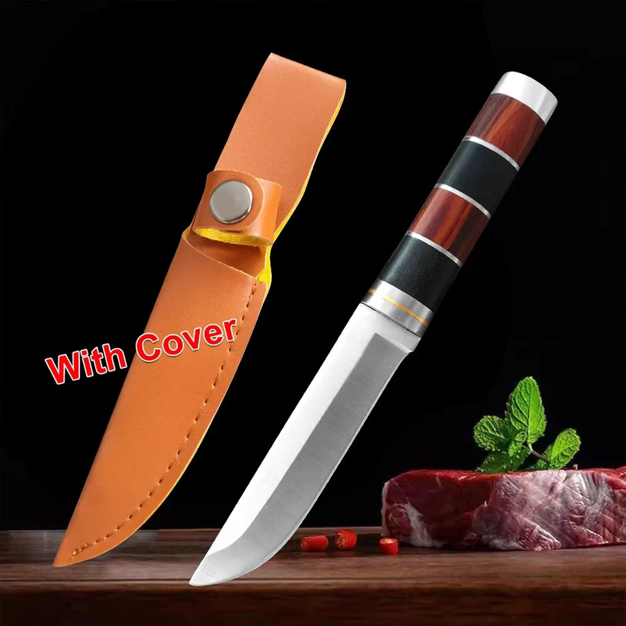 GuanQi Allzweckmesser aus Edelstahl mit Holzgriff für Fleisch, Fisch und Obst - Bild 5