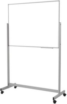 MAUL Whiteboard MAULstandard fixed mobil im Querformat, drehbar und magnethaftend, grau, B: 120 cm, H: 98 cm - Bild 1