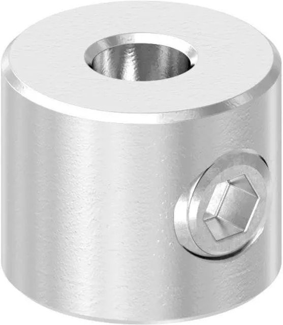 FeNau Rundklemme mit Madenschraube für Seile 5-6 mm aus V4A Edelstahl in Silber - Bild 1