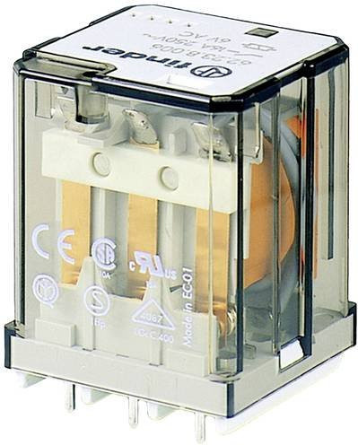Finder Printrelais 62.23.9.012.4000 12 V/DC 16A mit 3 Wechsler in Transparent - Bild 1