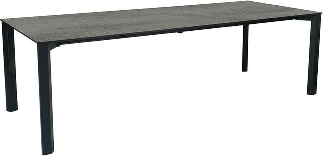 Stern Ausziehtisch Penta Silverstar Zement mit Aluminiumgestell in Schwarz Matt, B/T: 200 bis 250 x 100 cm - Bild 1