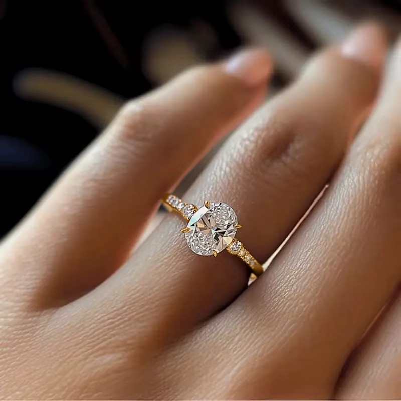 Huitan Ring, goldfarben, Zirkonia, Damen - Bild 3