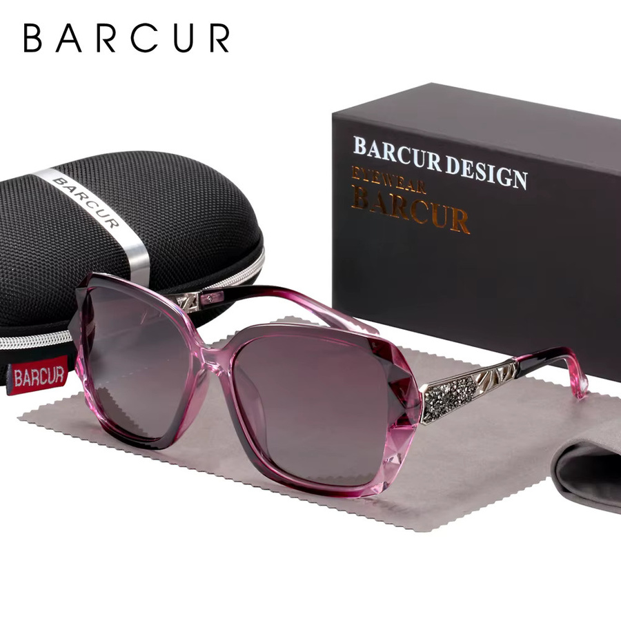 BARCUR Sonnenbrille Schmetterlingsrahmen, Vollrand, Kunststoff, Damen, polarisiert - Bild 4