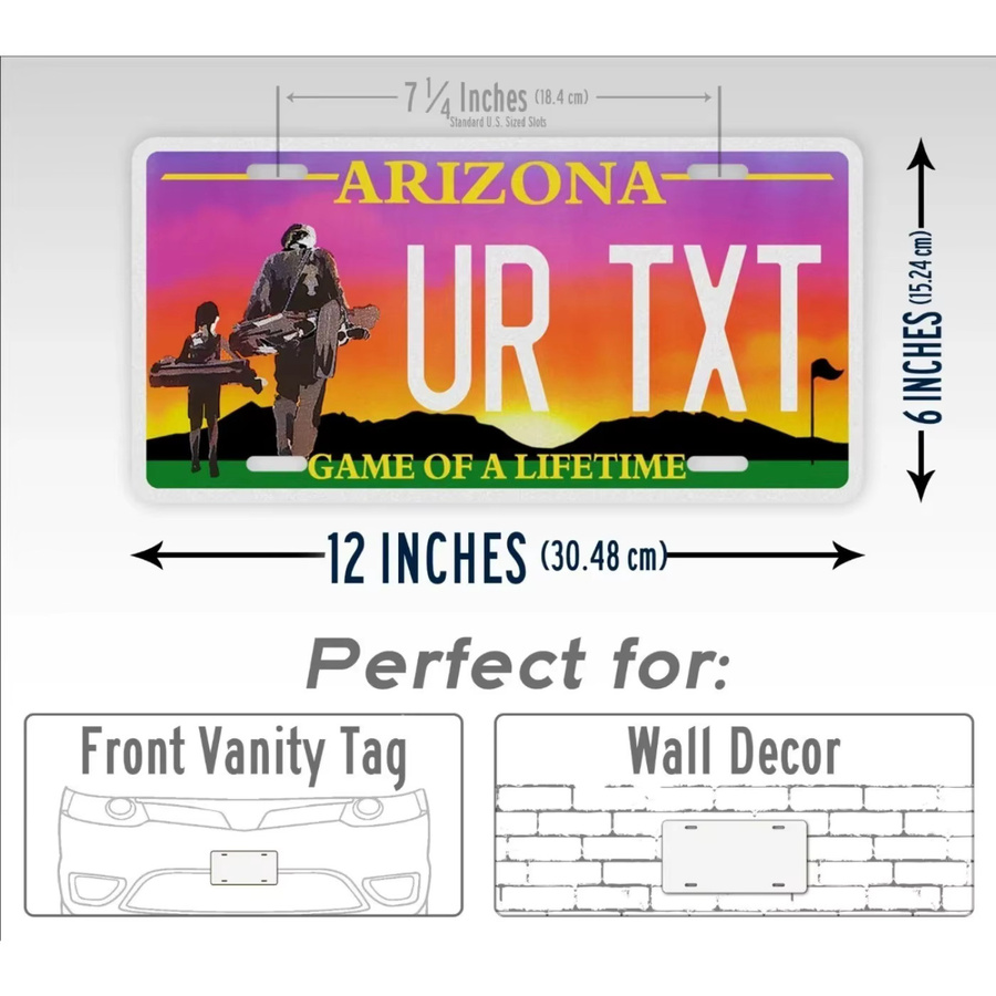 Personalisiertes Arizona Metall-Dekorationsschild von CIFBUY in Rot und Mehrfarbig für deine Wanddekoration - Bild 3