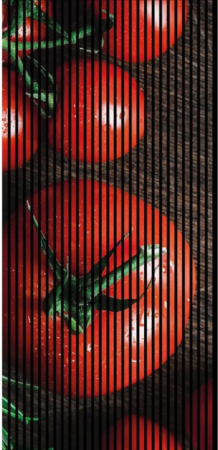 FN Acustico Akustikplatte Tomaten in Bunt mit modernem Design aus PET und MDF, H x B x T: 2.400 x 1.133 x 19 mm - Bild 1