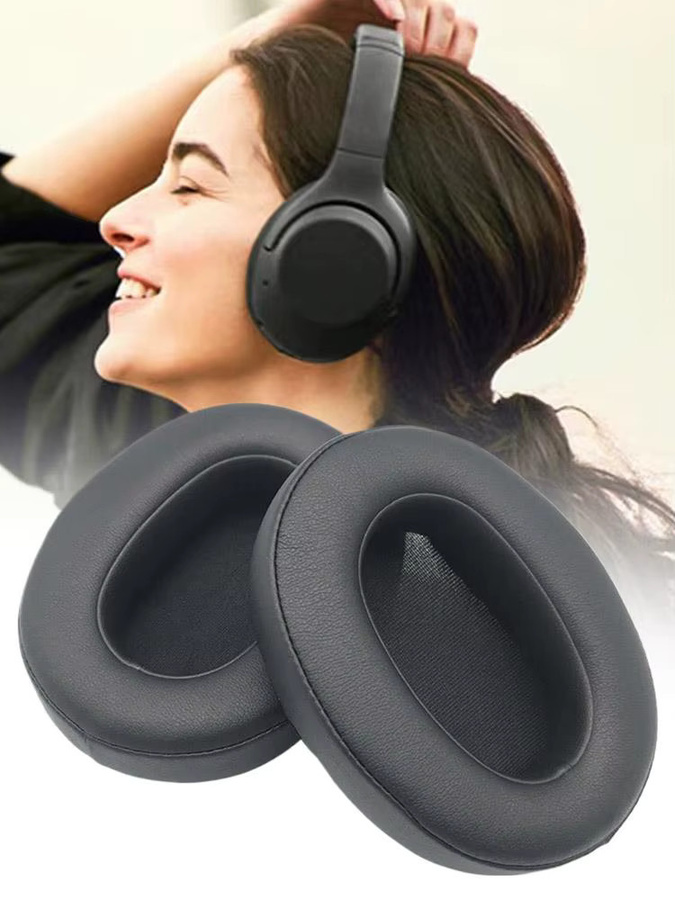 Sony Ersatz-Ohrpolster für WH-XB910N Kopfhörer aus Protein-Leder mit Memory-Schaum in Schwarz - Bild 6