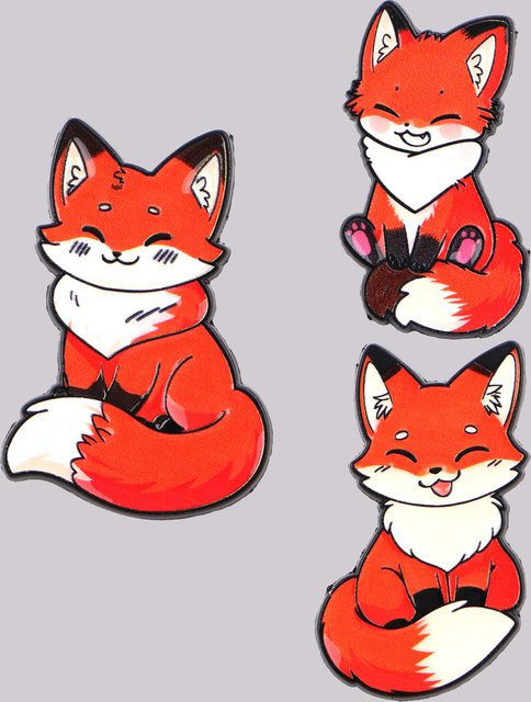 Ramulus Anstecknadel Fuchs-Emaille, Bunt, Damen - Bild 1