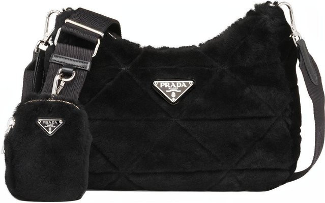 Prada Umhängetasche Lammleder, Schwarz, Damen - Bild 1