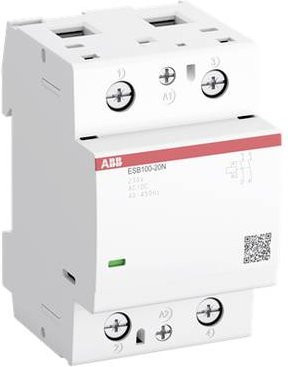 ABB ESB100-20N-06 Installationsschütz mit 2 Schließern, 220 V / 400 V, Weiß - Bild 1