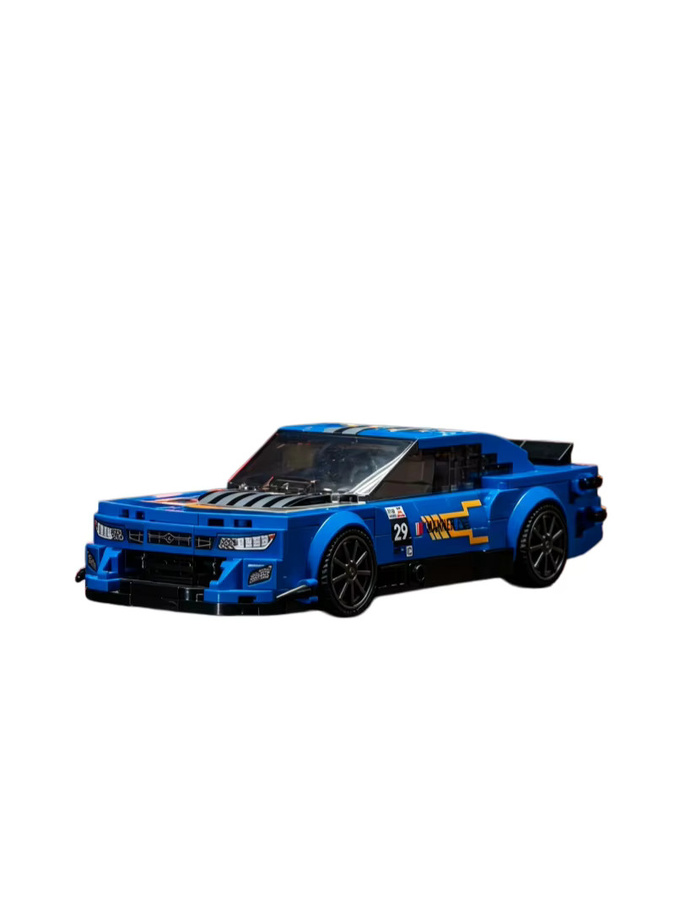 GSF Retro-Sportwagen, Baukasten, Blau, Weiß - Bild 4